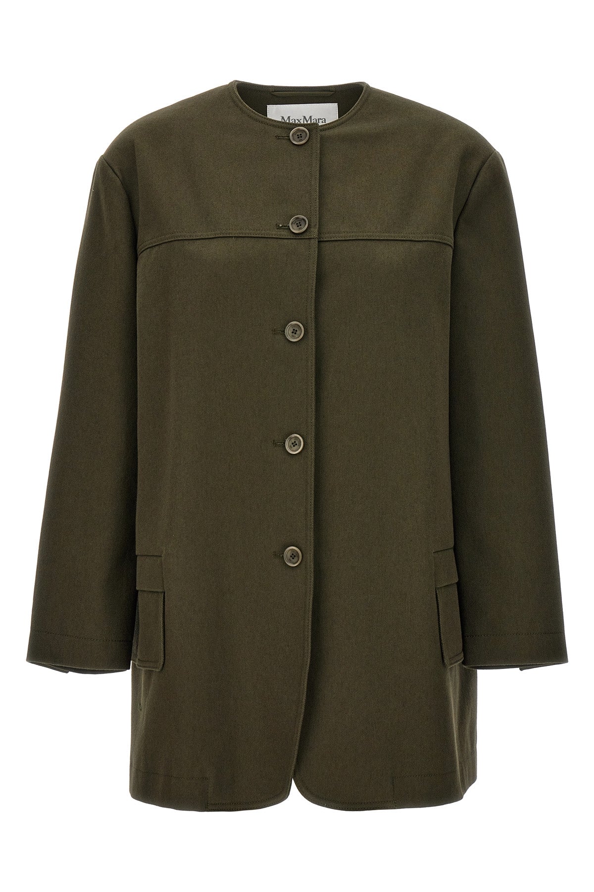 recital midi jacket in heavy cotton drill