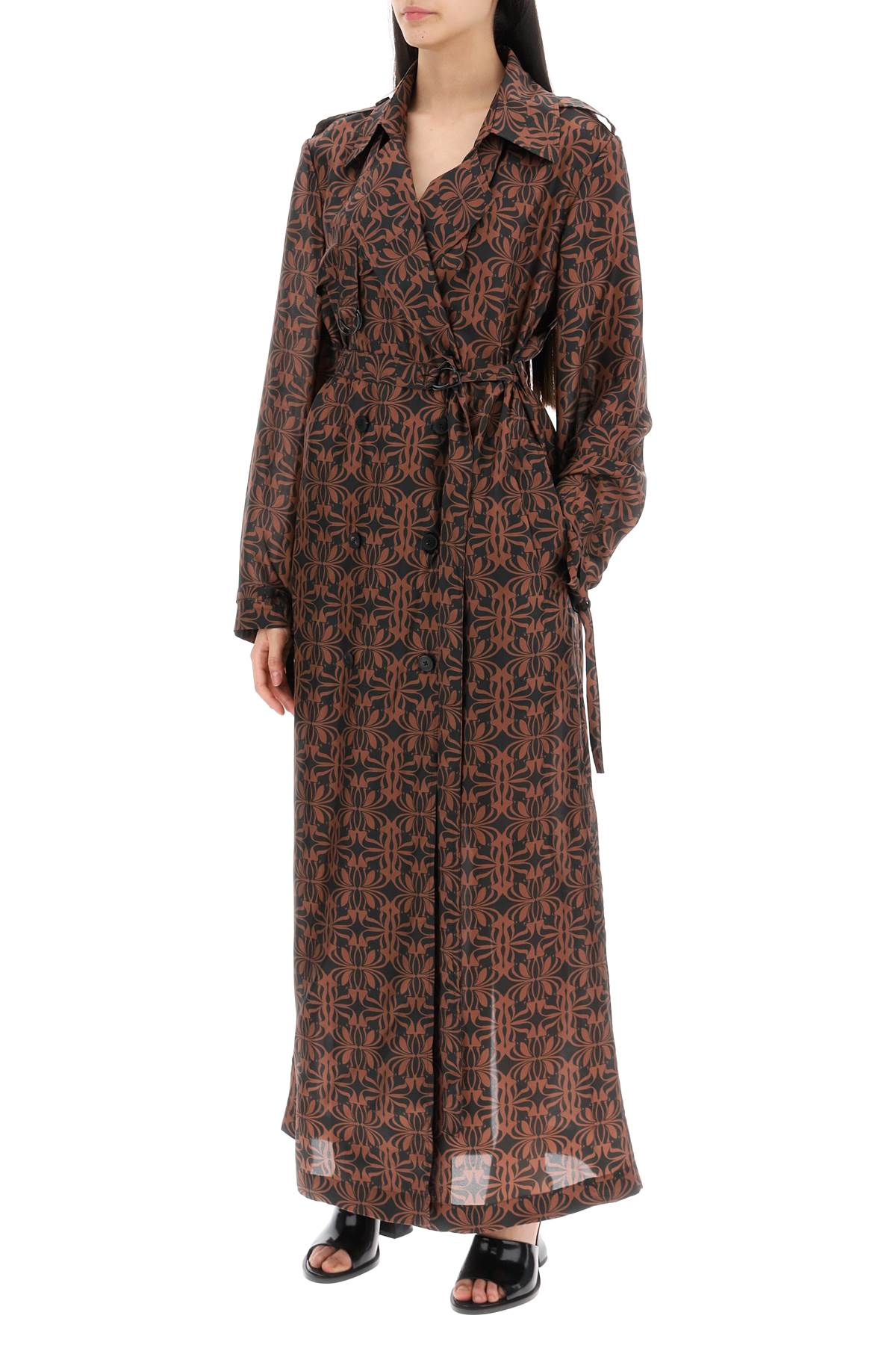 renwicks printed silk dust coat