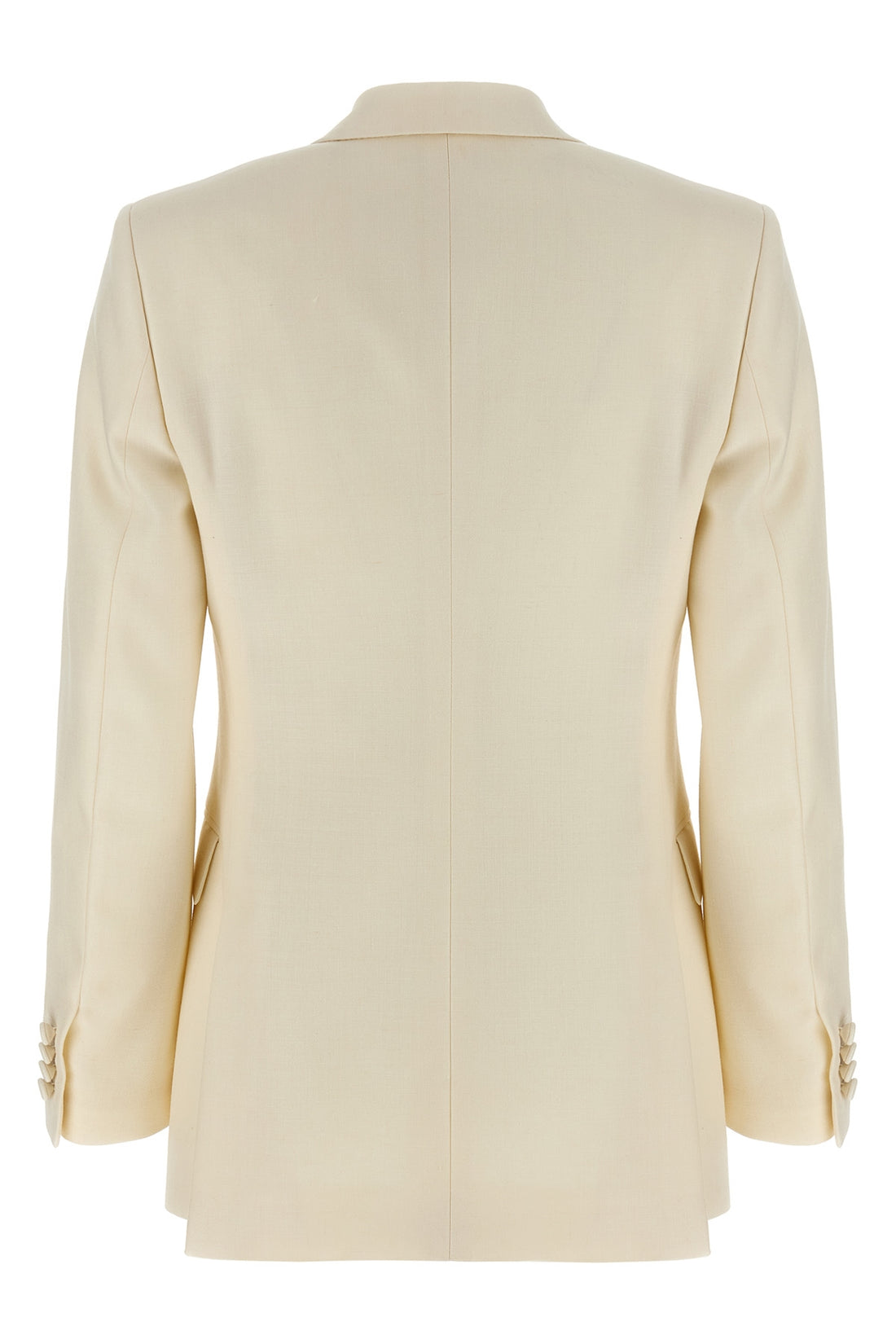 BRIONI 36 flavia double-breasted blazer in silk and linen wool blend