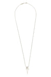 palladium-galvanized brass chain necklace