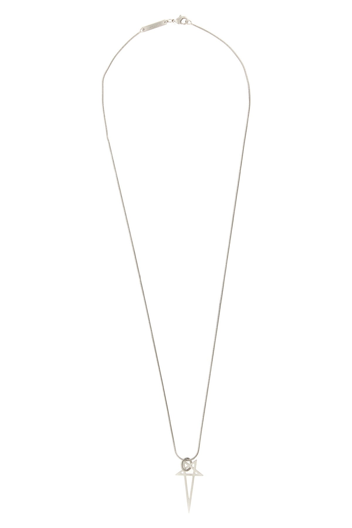 palladium-galvanized brass chain necklace