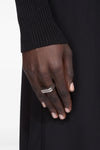crystal hollywood ring in galvanized palladium brass
