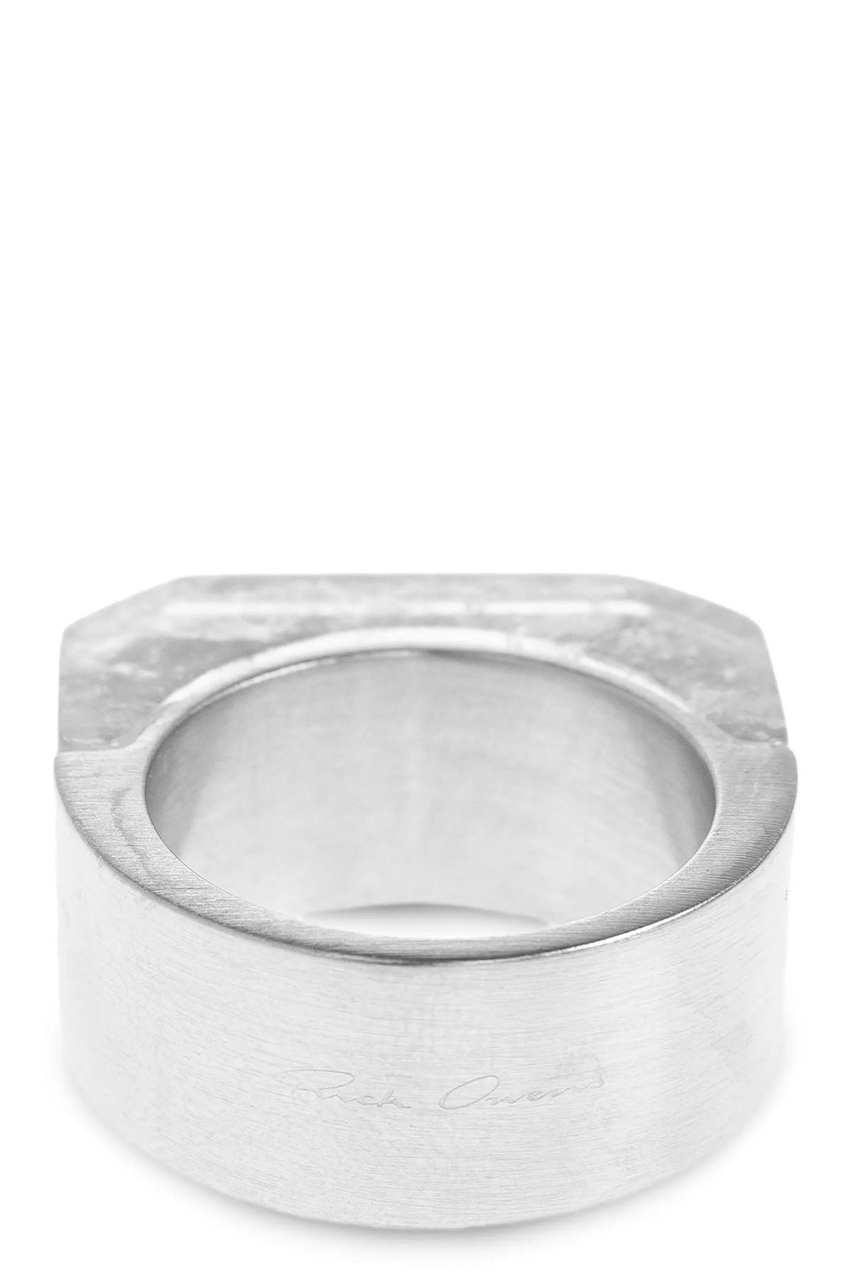 double crystal hollywood ring in palladium galvanized brass