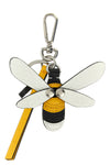 the mulberry bumblebee keyring is handcrafted in fine calf leather