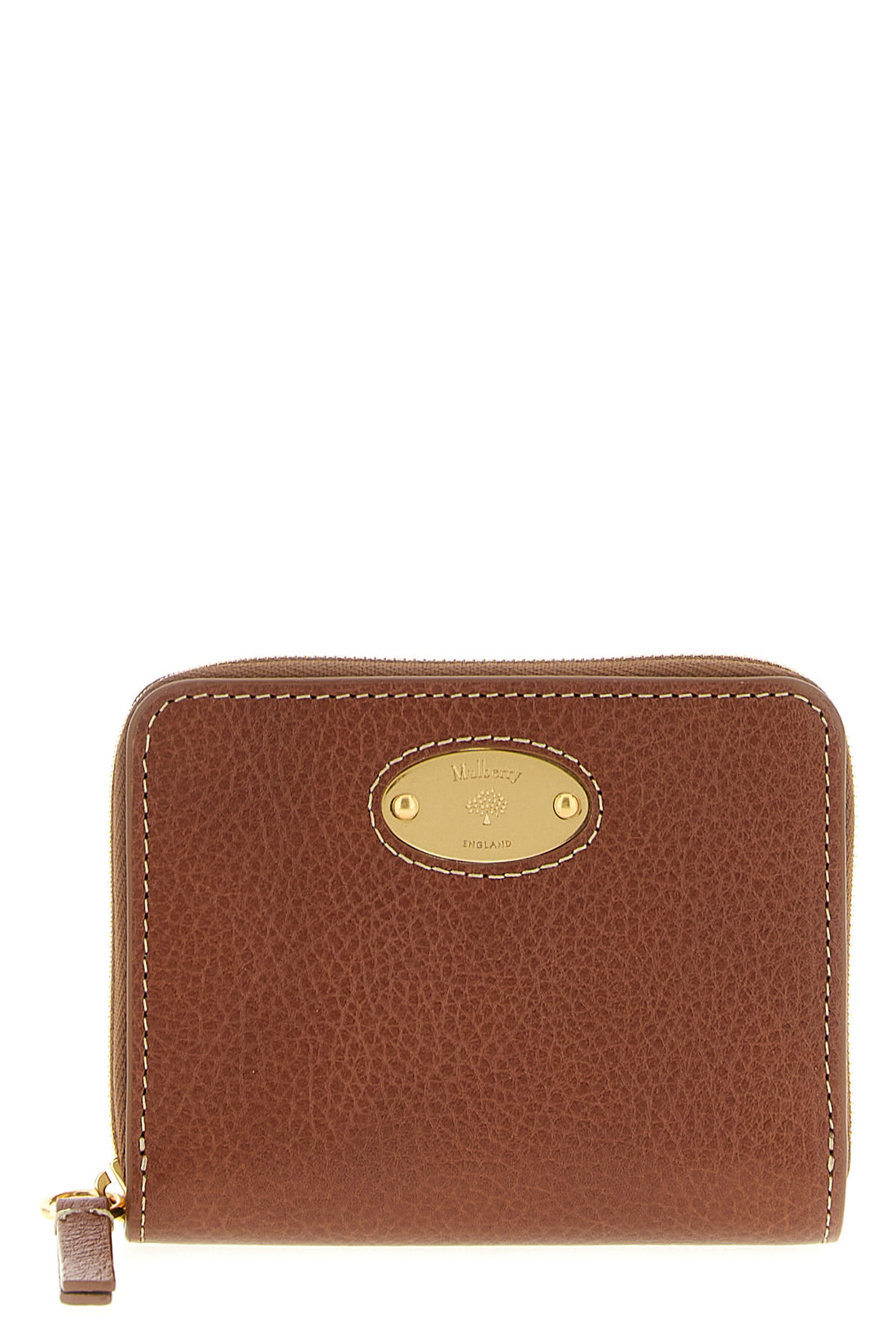 MULBERRY OS zip around hammered leather wallet