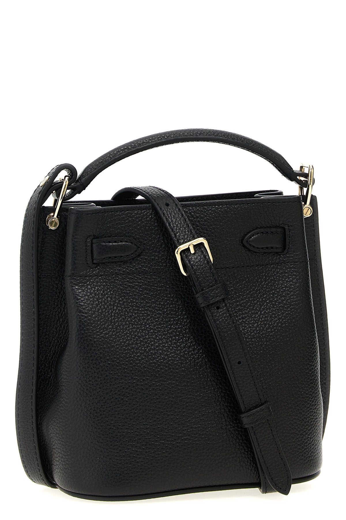 islington mini bucket bag in hammered leather