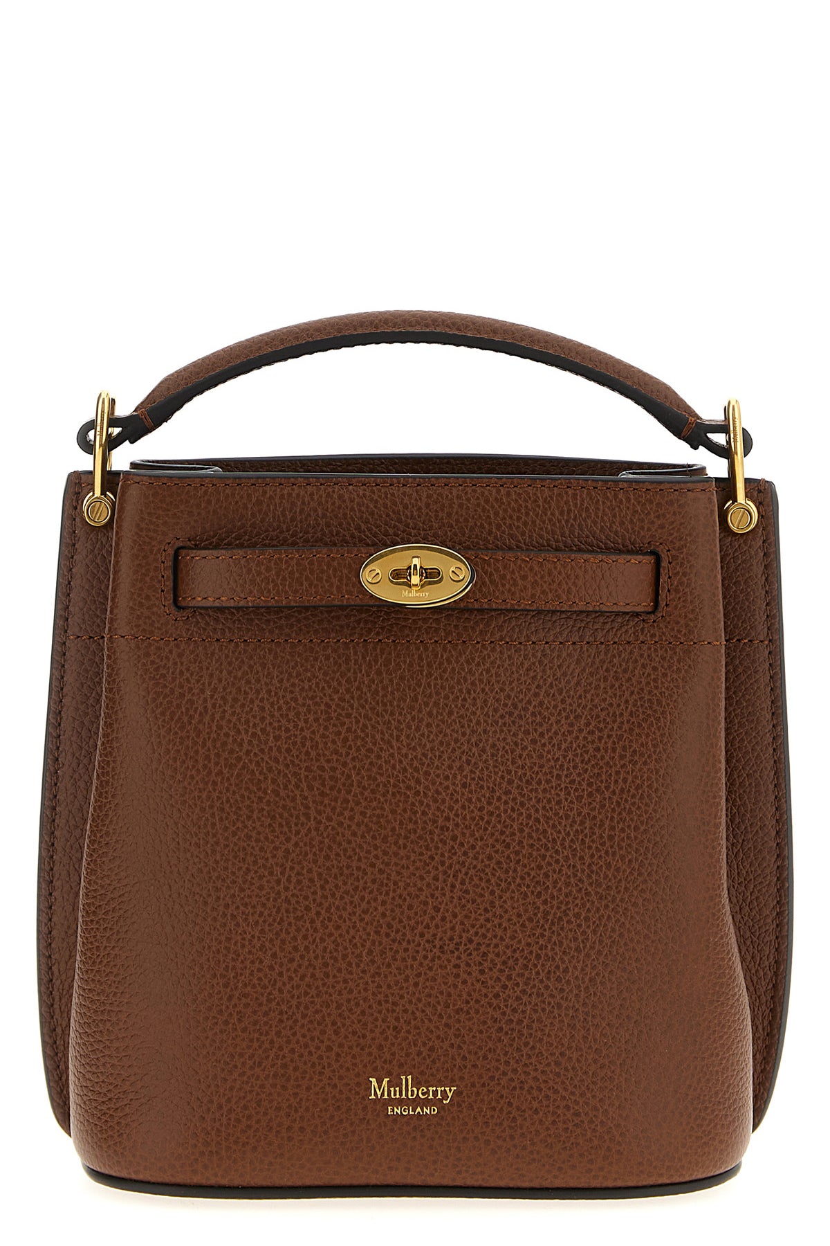 islington mini bucket bag in hammered leather