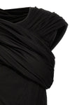 harness sleeveless draped cotton top