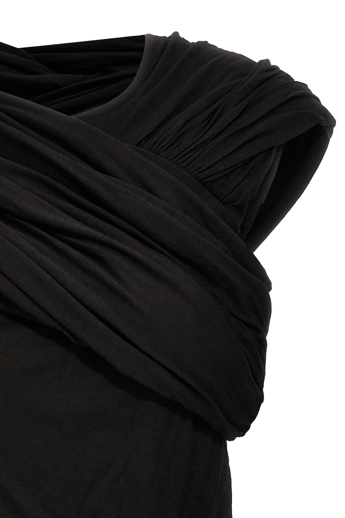 harness sleeveless draped cotton top