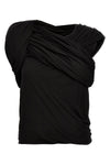 harness sleeveless draped cotton top