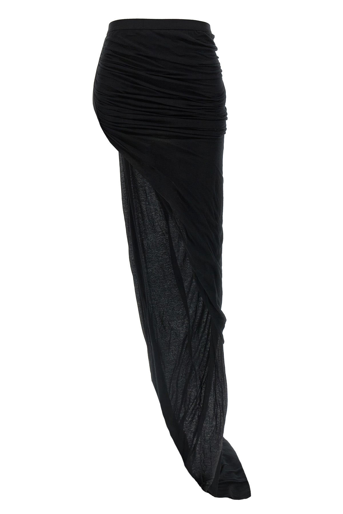 long edfu skirt in semi-transparent cotton jersey