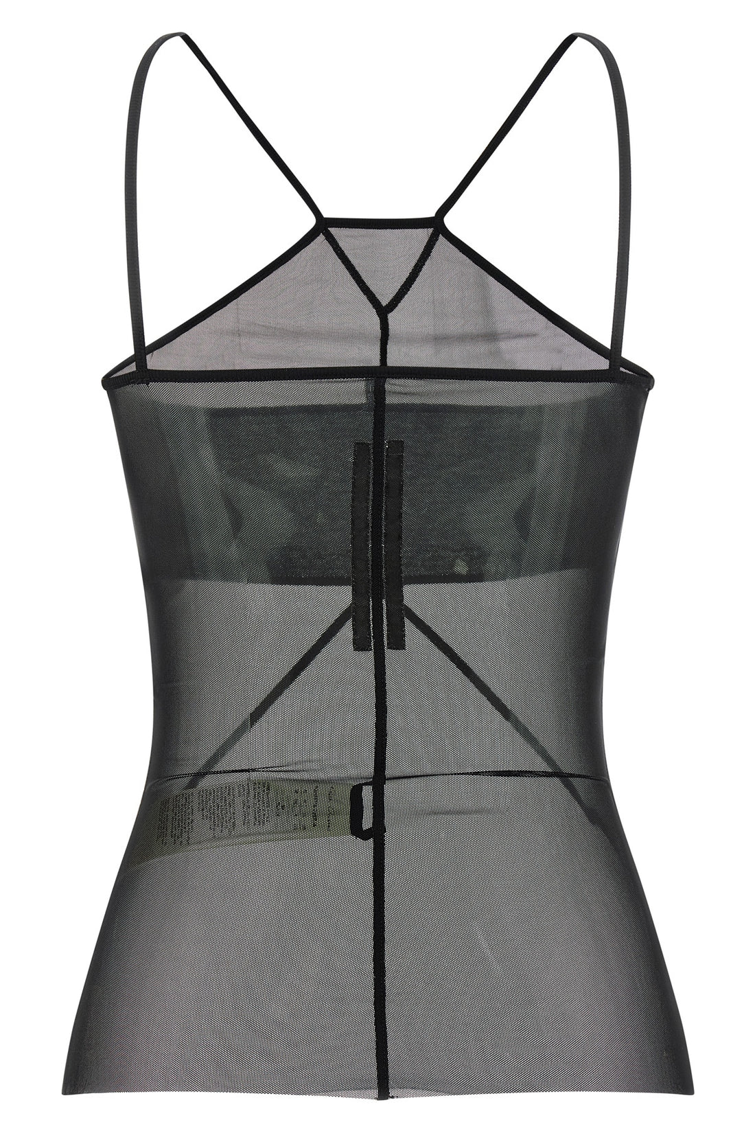 RICK OWENS 42 sl combo semi-transparent stretch tulle top