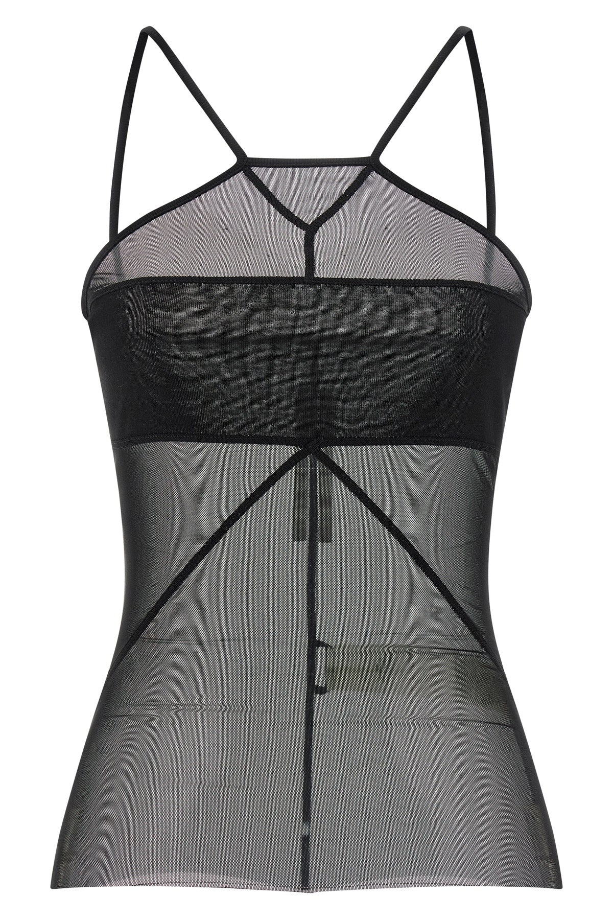 sl combo semi-transparent stretch tulle top