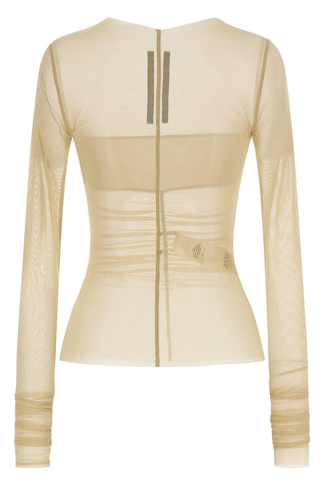RICK OWENS 42 temple semi-transparent stretch nylon tulle top