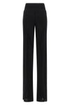 bias semi-transparent light silk georgette trousers
