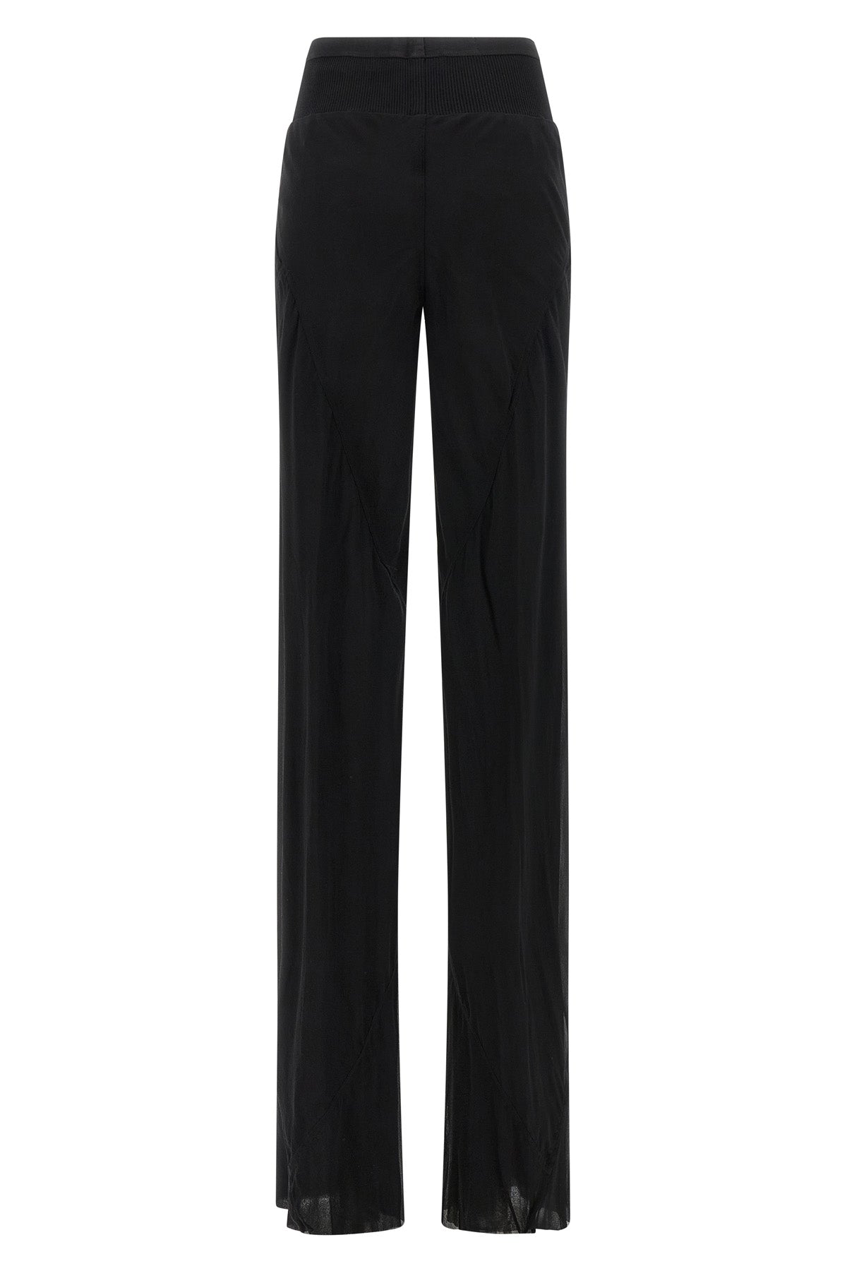 bias semi-transparent light silk georgette trousers