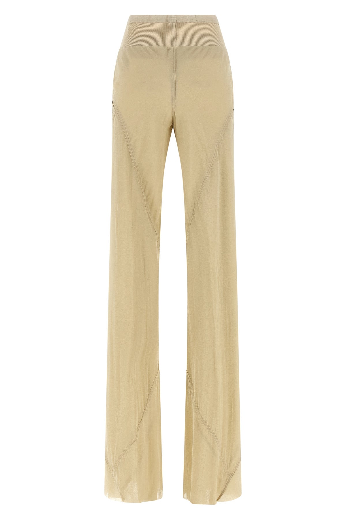 bias semi-transparent light silk georgette trousers