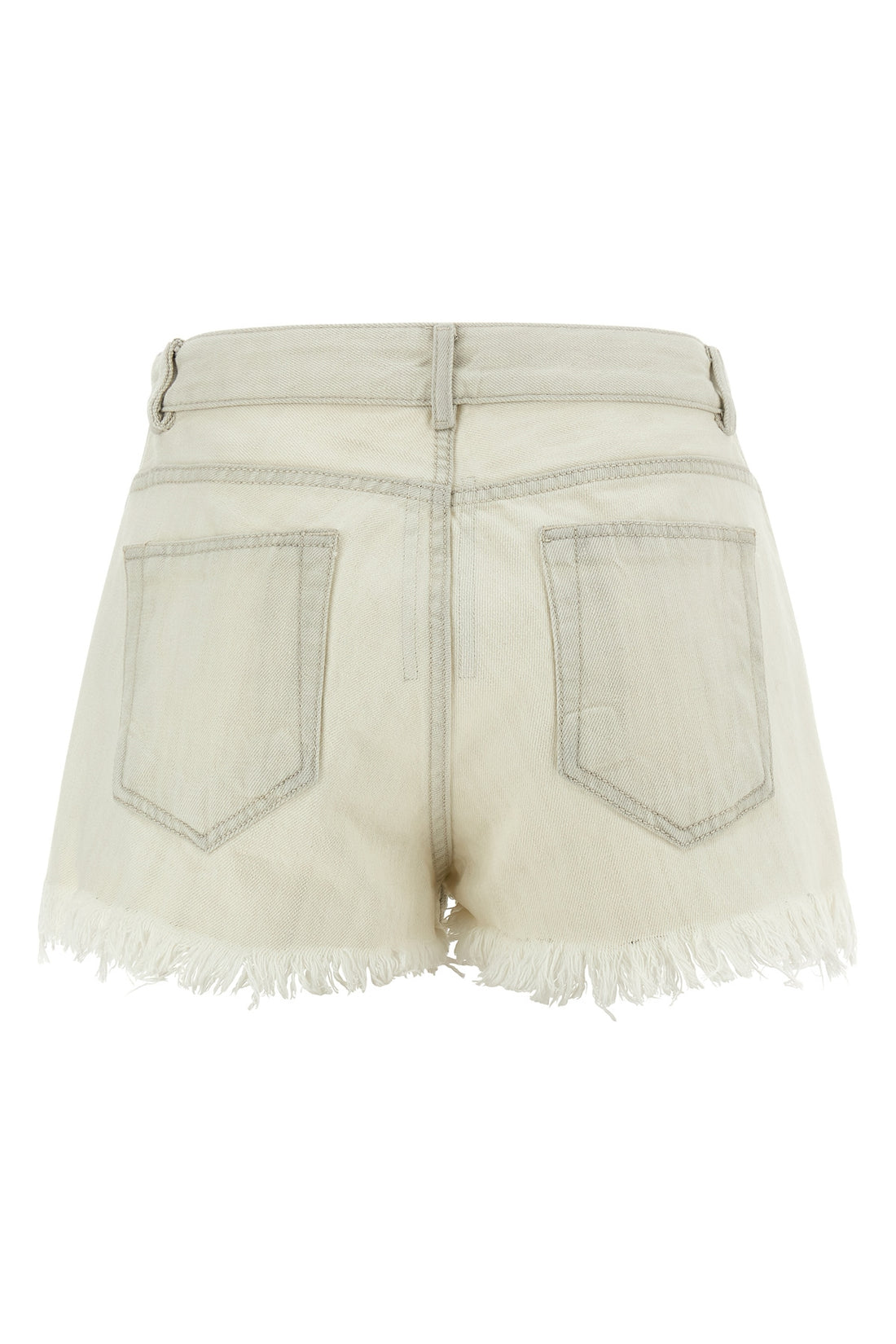 RICK OWENS 27 milk was bias cuoff medium-weight cotton denim shorts made