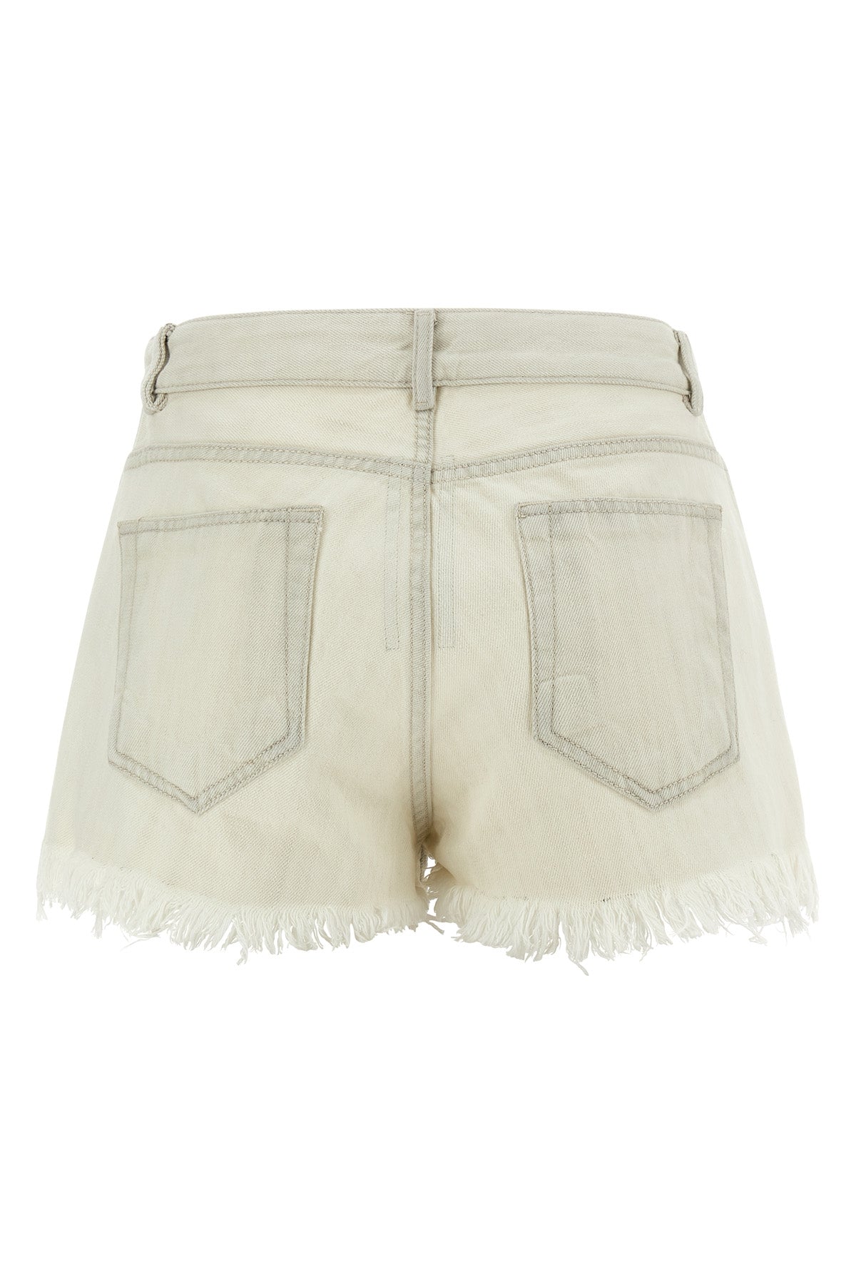 milk was bias cuoff medium-weight cotton denim shorts made