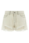 milk was bias cuoff medium-weight cotton denim shorts made