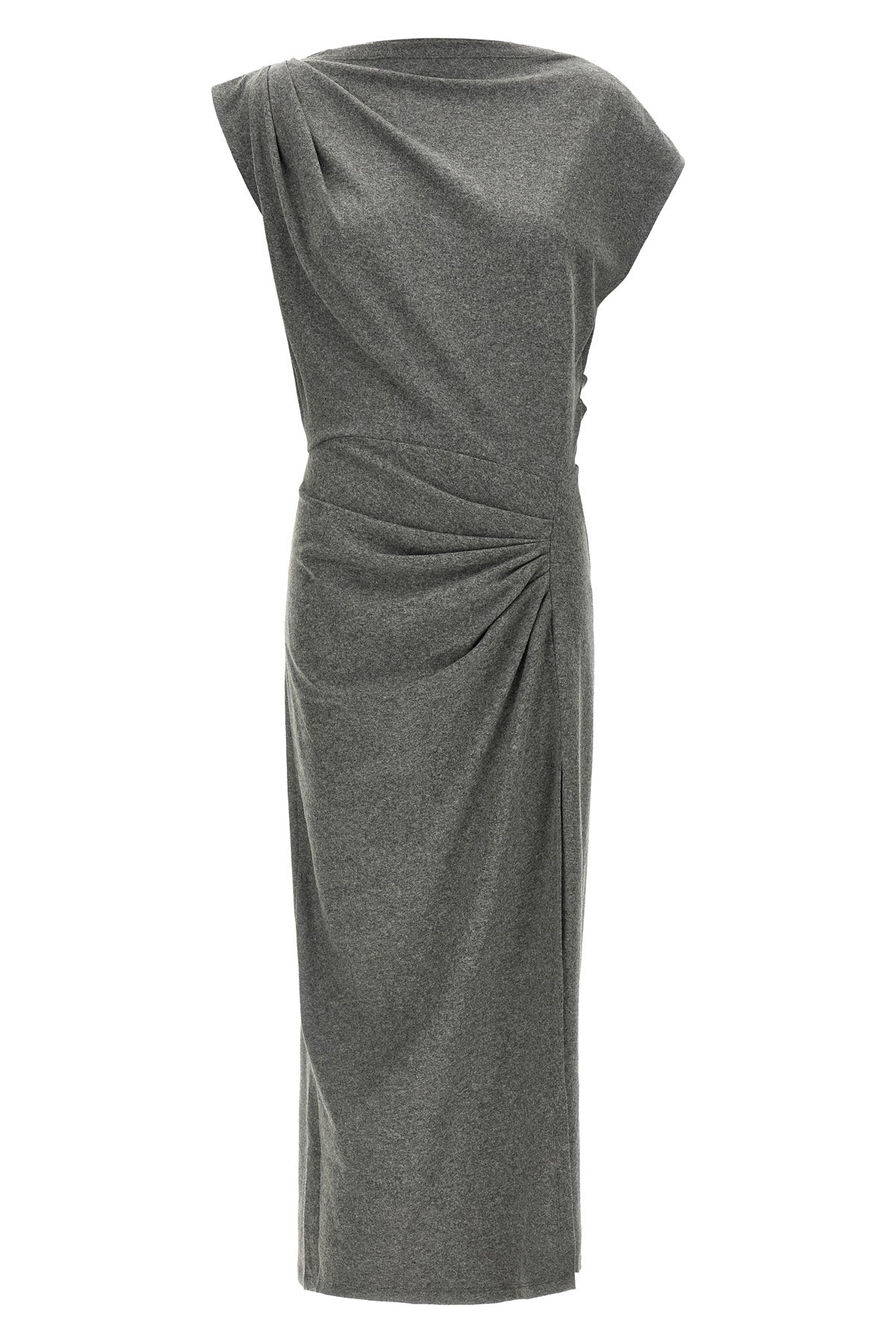 the marant etoile naerys long dress redefines the female silhouette through a