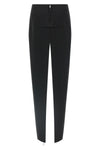 sliced long skirt in virgin wool