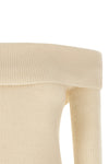 ls cowl ribbed wool sweater off-the-shoulder style