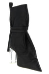 tied taco kiss leather ankle boots