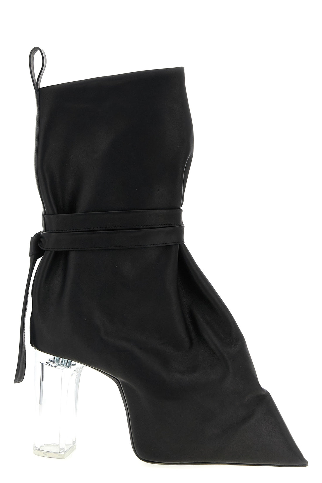 RICK OWENS 38 tied taco kiss leather ankle boots