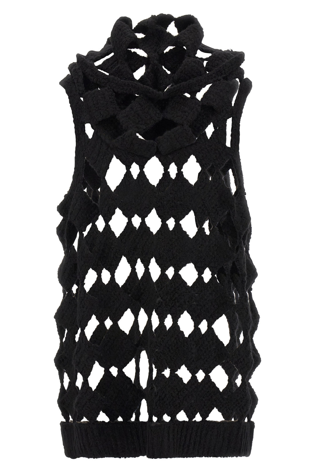 RICK OWENS OS the rick owens sarutanya top defines a new concept of knitwear through a black
