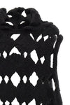 the rick owens sarutanya top defines a new concept of knitwear through a black