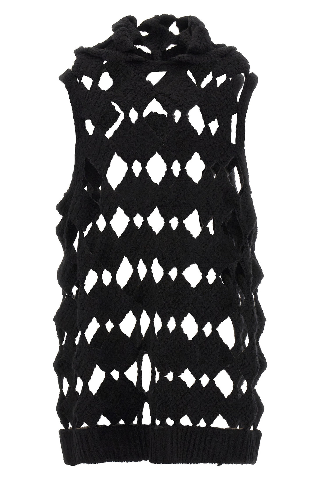 RICK OWENS OS the rick owens sarutanya top defines a new concept of knitwear through a black