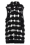 the rick owens sarutanya top defines a new concept of knitwear through a black