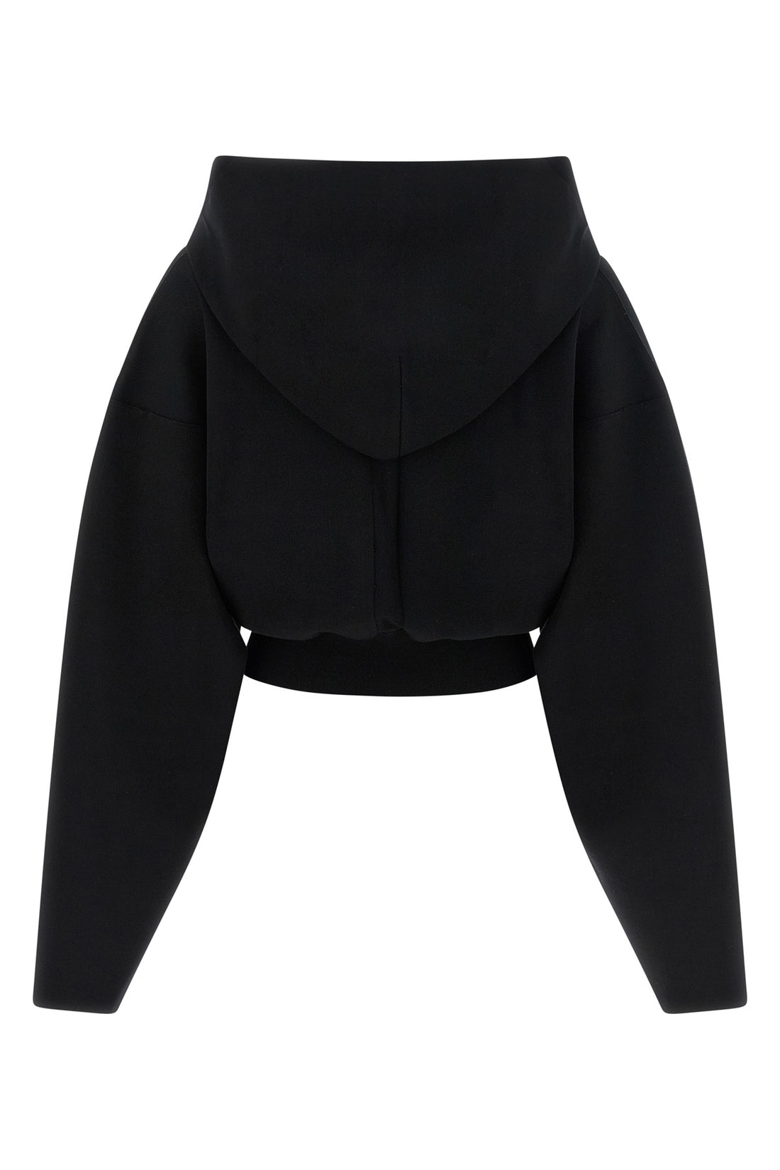 RICK OWENS S the rick owens cropped sweatshirt redefines the volumes of the contemporary ward
