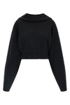 the rick owens tower pull cropped sweatshirt redefines the volumes of the cont