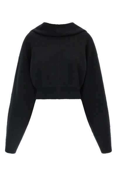 the rick owens tower pull cropped sweatshirt redefines the volumes of the cont
