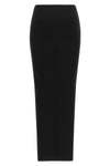 the long rick owens skirt redefines the codes of knitwear through a sculptural a