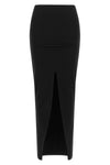 the long rick owens skirt redefines the codes of knitwear through a sculptural a