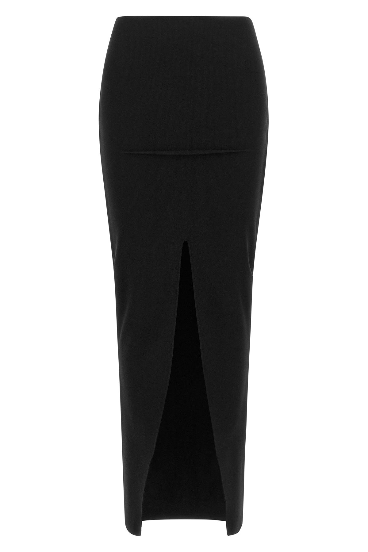 the long rick owens skirt redefines the codes of knitwear through a sculptural a