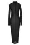 vanessa dress in semi-transparent stretch fabric