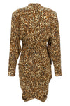 cleora leopard print stretch silk dress