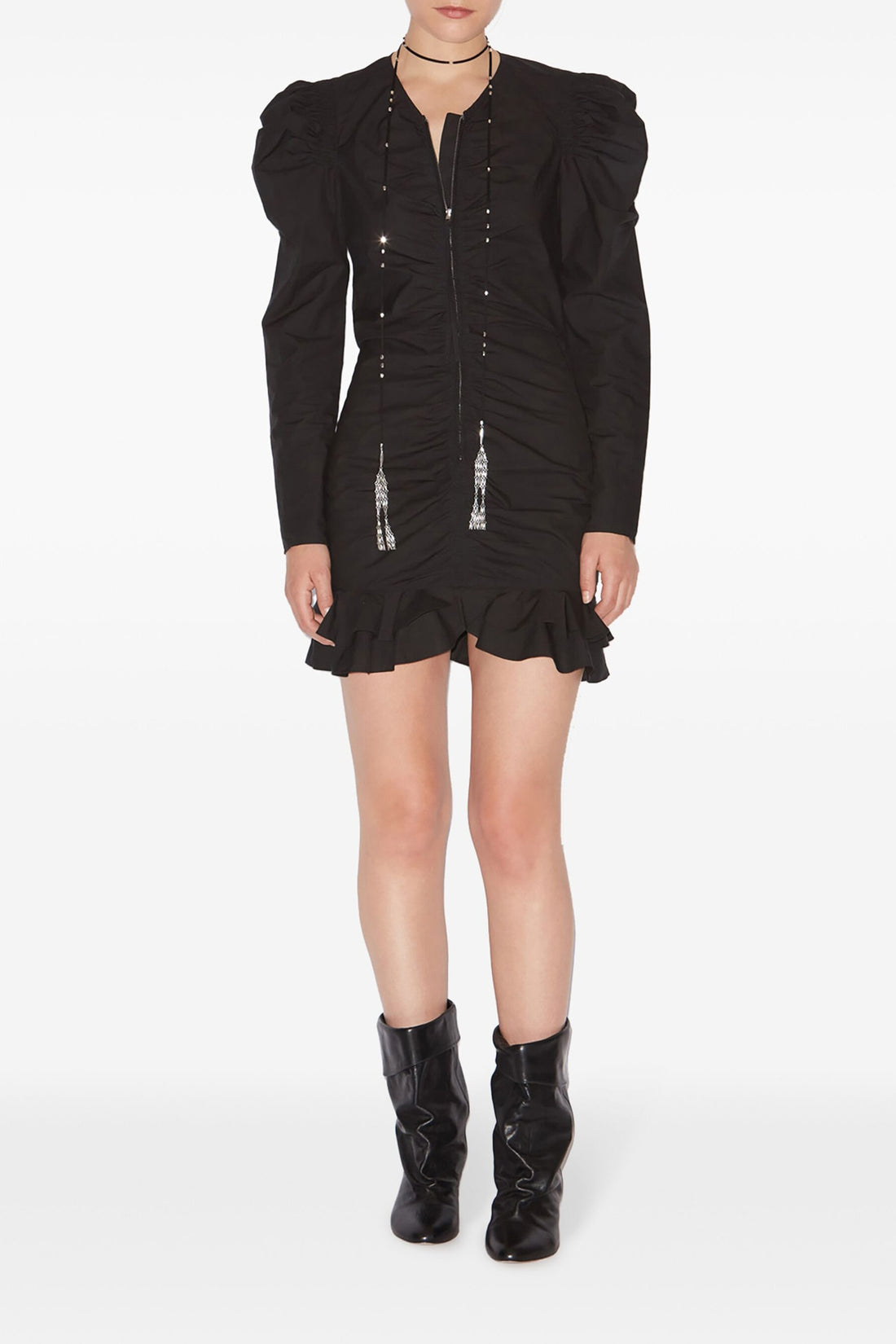 MARANT ETOILE 34 briali crunchy cotton mini dress