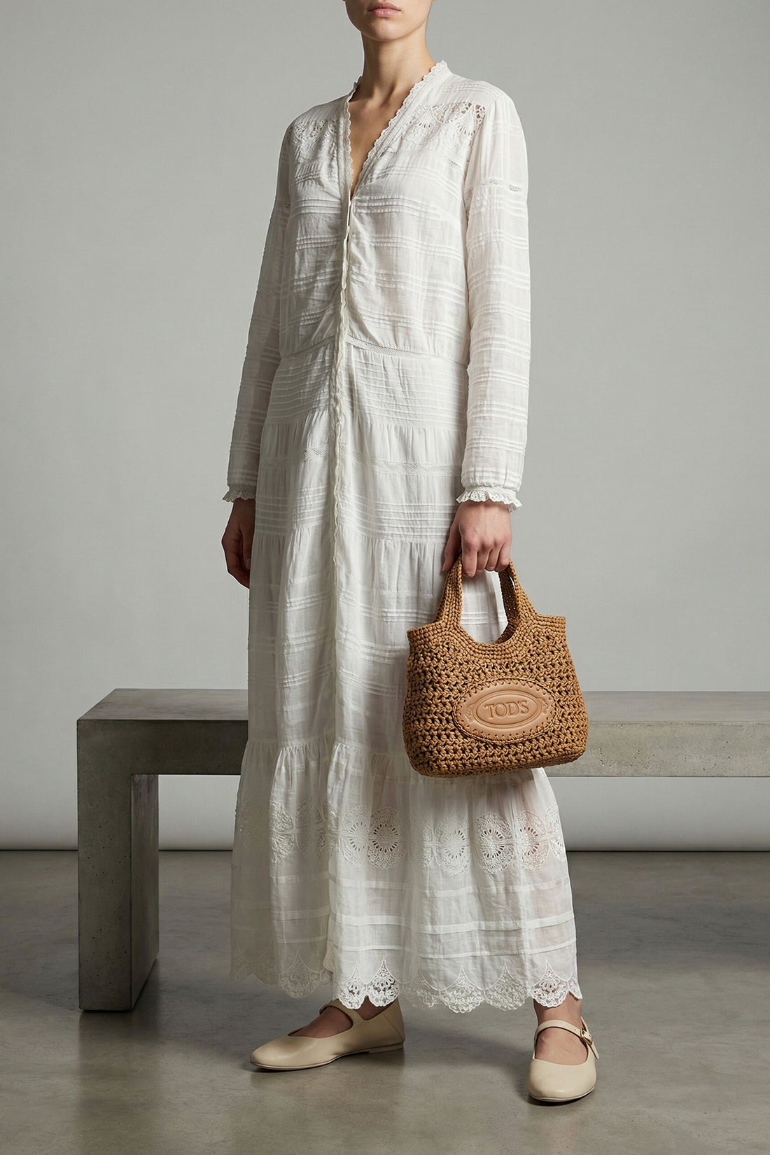 MARANT ETOILE 36 long daniva dress in light cotton