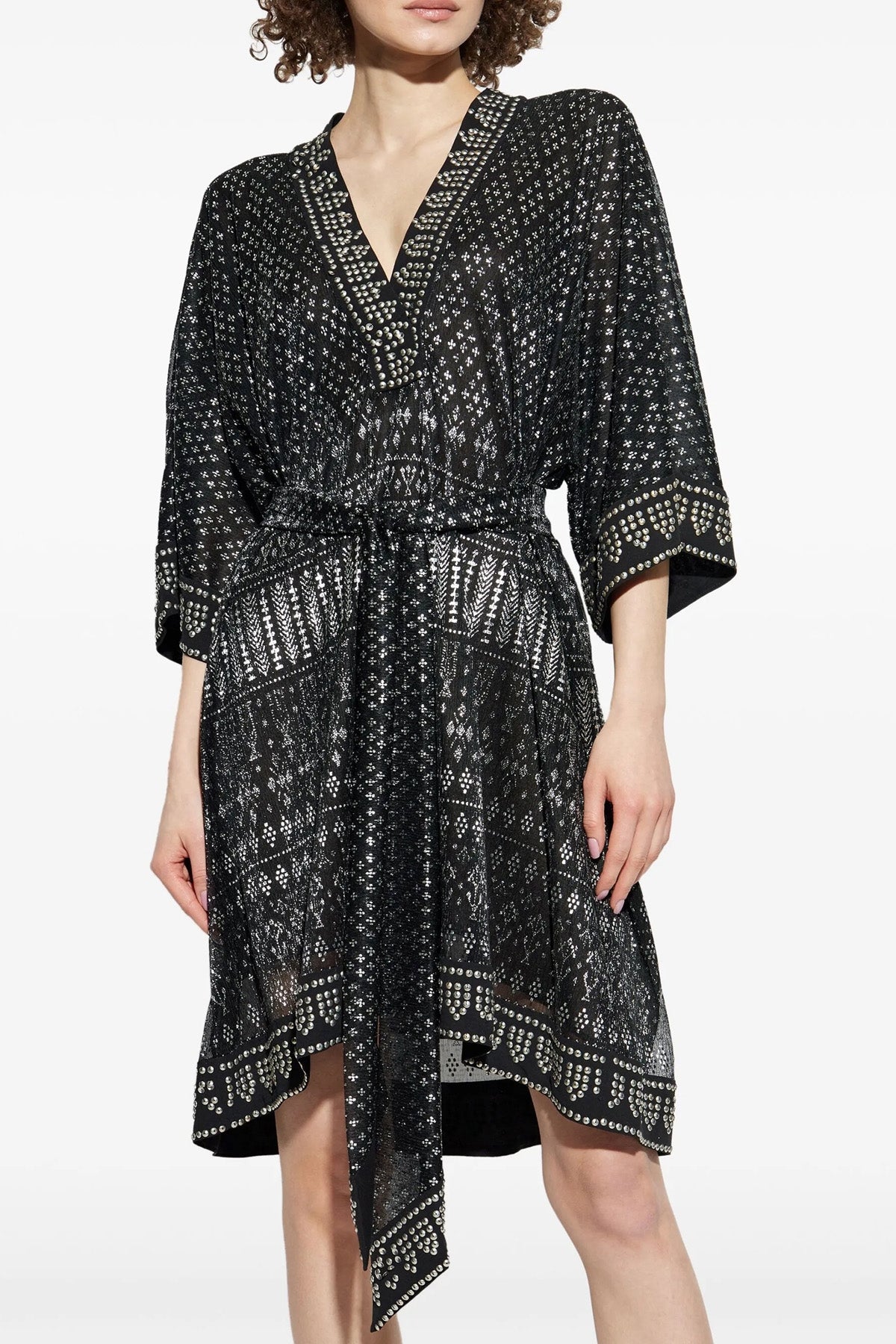 nawel dress in semi-transparent fabric