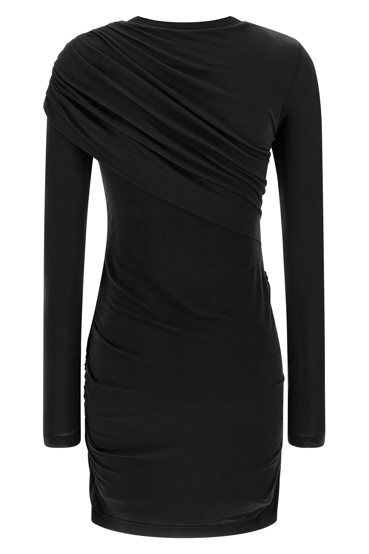 denise mini dress in draped stretch jersey