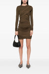 denise mini dress in draped stretch jersey