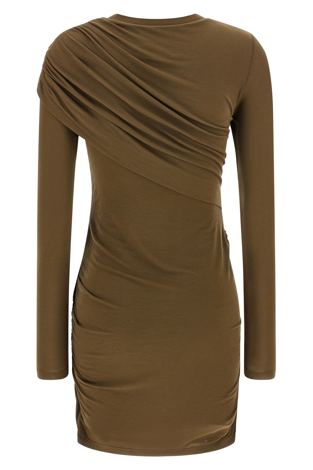 denise mini dress in draped stretch jersey