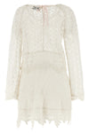 mini hizene crochet openwork cotton dress