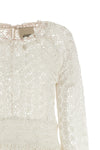 mini hizene crochet openwork cotton dress