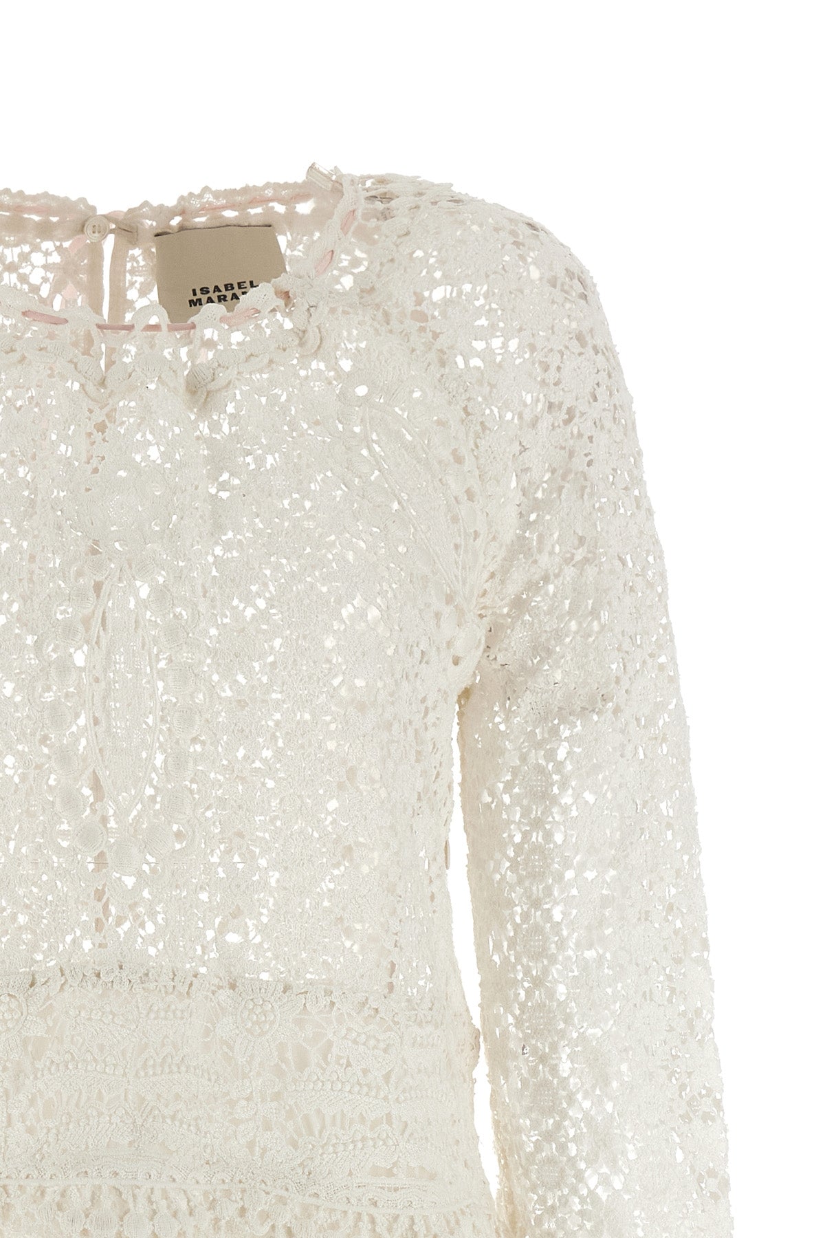 mini hizene crochet openwork cotton dress